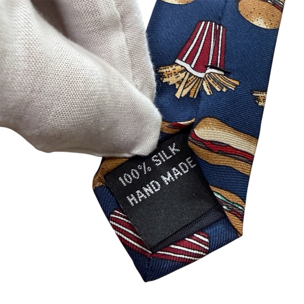 Christian Pelini Novelty Fast‑Food Silk Necktie - Picture 4 of 4